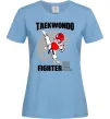 Женская футболка Taekwondo fighter Голубой фото