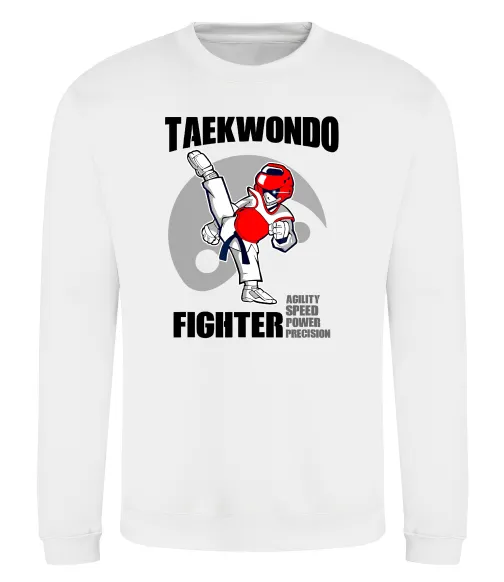 Свитшот Taekwondo fighter Белый фото