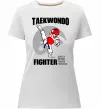 Женская премиум футболка Taekwondo fighter Белый фото