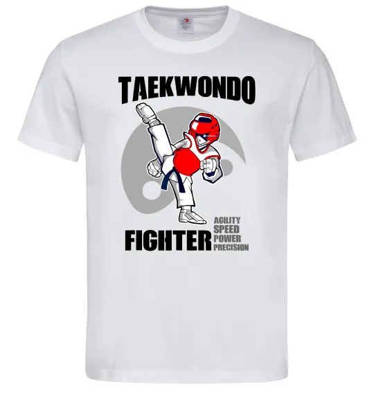 Мужская футболка Taekwondo fighter Белый фото