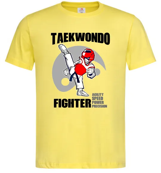 Мужская футболка Taekwondo fighter Лимонный фото