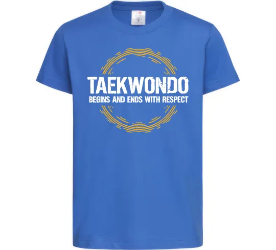 Детская футболка Taekwondo respect Ярко-синий фото