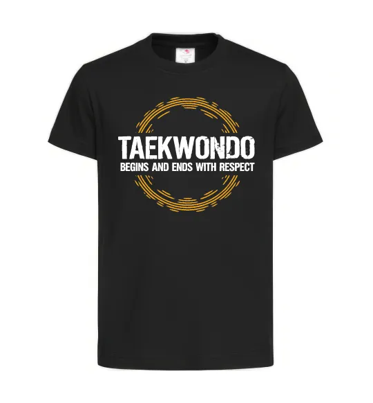 Детская футболка Taekwondo respect Черный фото