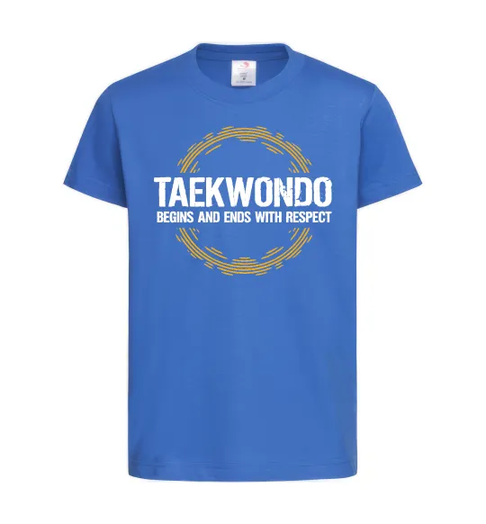 Детская футболка Taekwondo respect Ярко-синий фото