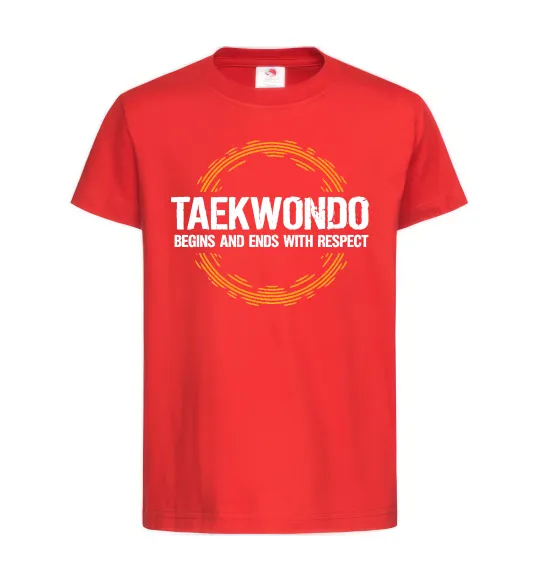 Детская футболка Taekwondo respect Красный фото