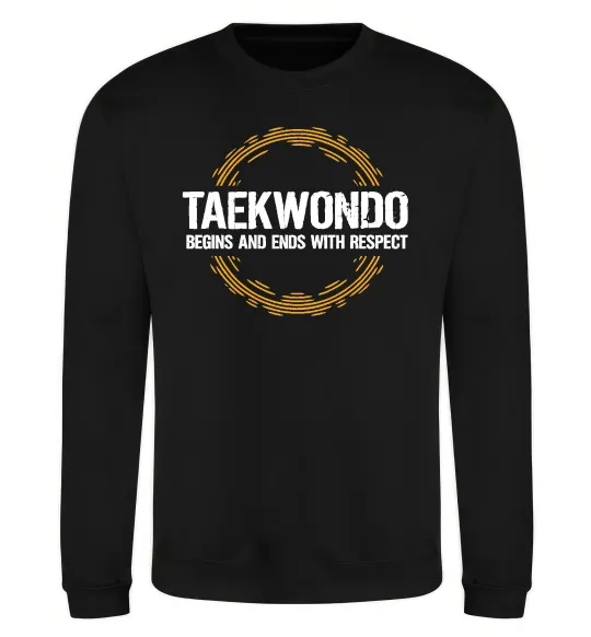 Свитшот Taekwondo respect Черный фото