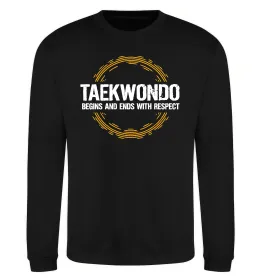Свитшот Taekwondo respect Черный фото