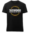 Мужская премиум футболка Taekwondo respect Черный фото