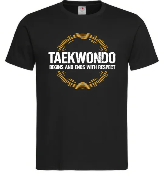 Мужская футболка Taekwondo respect Черный фото