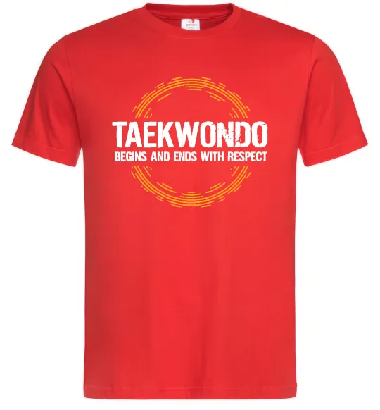 Мужская футболка Taekwondo respect Красный фото