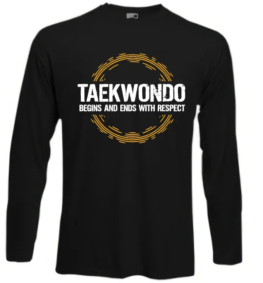 Лонгслив Taekwondo respect Черный фото