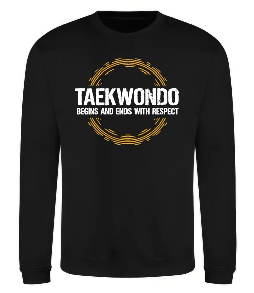 Свитшот Taekwondo respect Черный фото