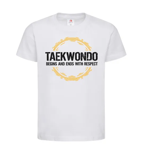 Детская футболка Taekwondo respect Белый фото