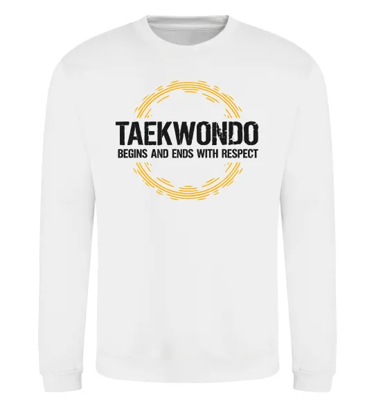 Свитшот Taekwondo respect Белый фото