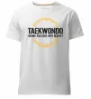 Мужская премиум футболка Taekwondo respect Белый фото