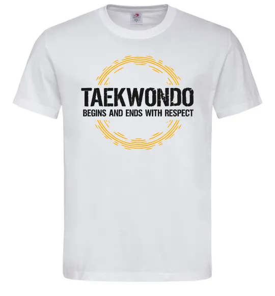 Мужская футболка Taekwondo respect Белый фото