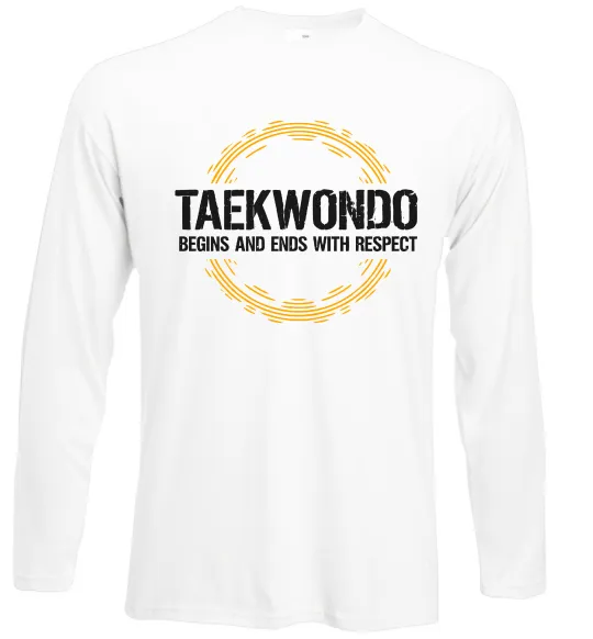 Лонгслив Taekwondo respect Белый фото