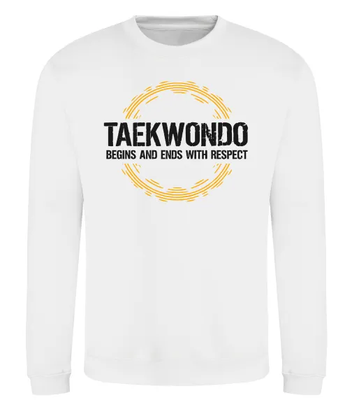 Свитшот Taekwondo respect Белый фото