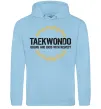 Мужская толстовка (худи) Taekwondo respect Голубой фото