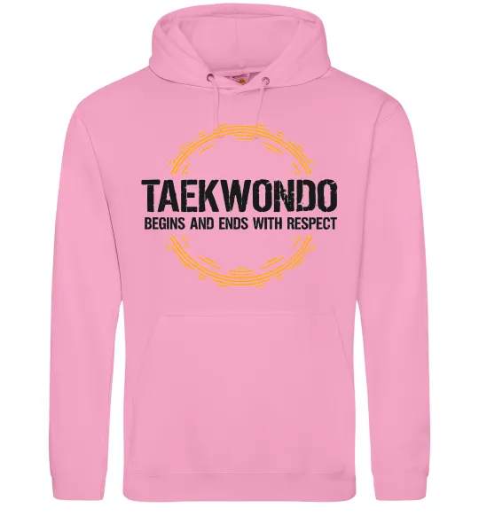 Женская толстовка (худи) Taekwondo respect Розовый фото