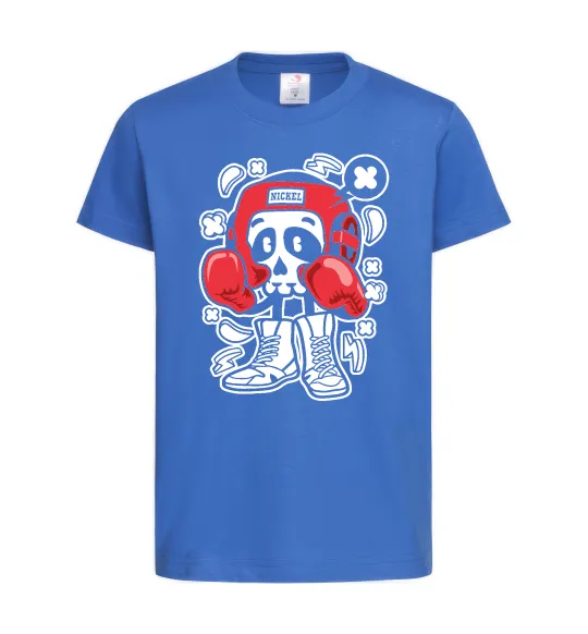 Дитяча футболка Boxer art skull Яскраво-синій фото