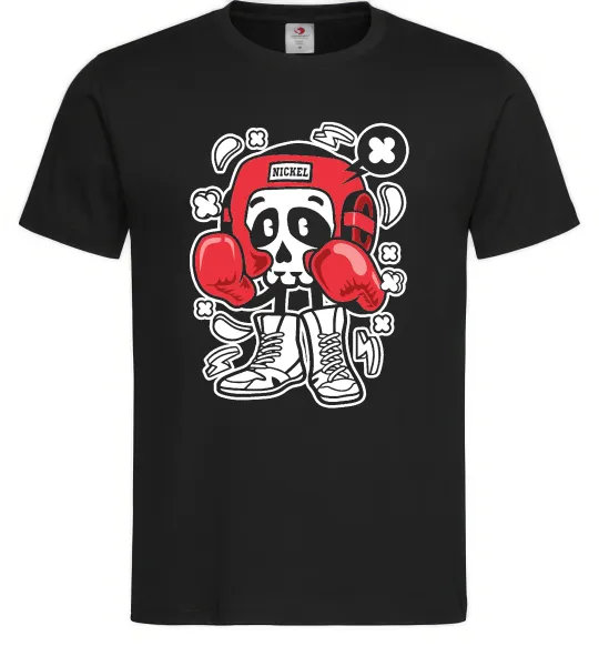 Мужская футболка Boxer art skull Черный фото