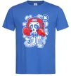 Мужская футболка Boxer art skull Ярко-синий фото