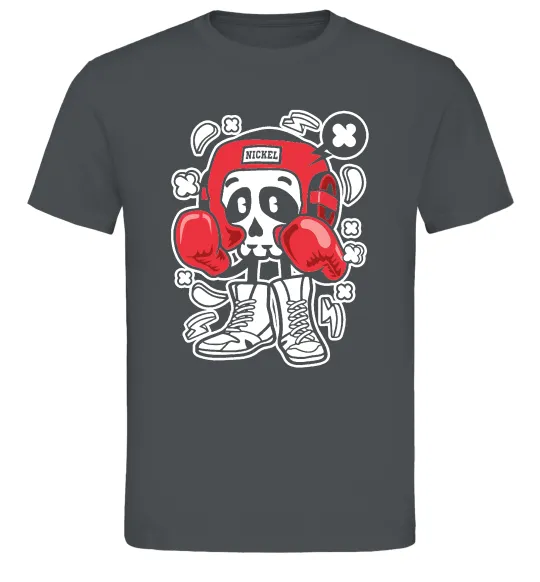 Мужская футболка Boxer art skull Графит фото