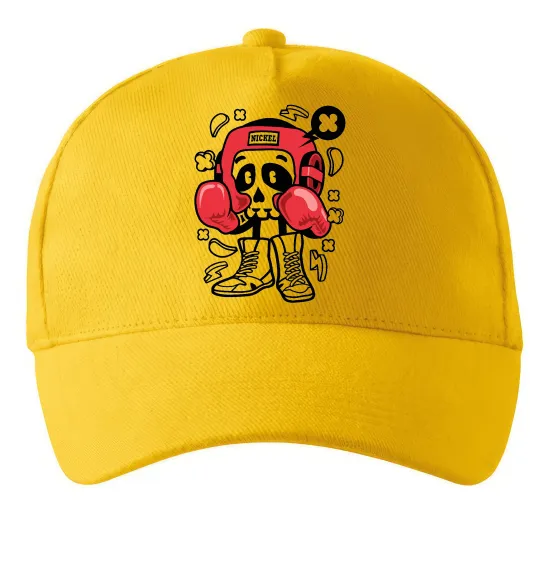 Кепка Boxer art skull Солнечно желтый фото