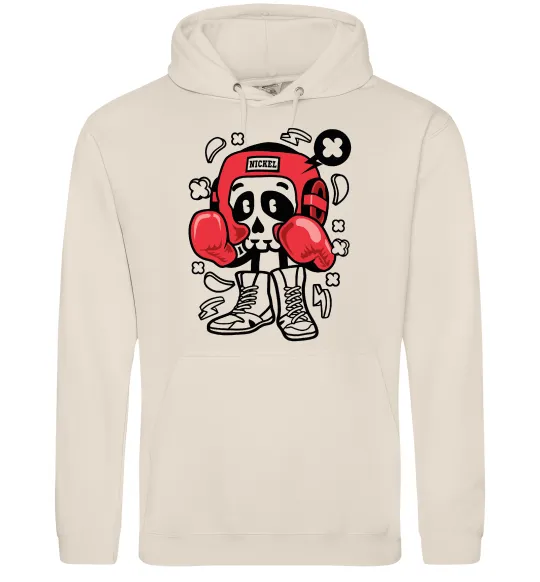 Мужская толстовка (худи) Boxer art skull Таш фото