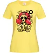 Женская футболка Boxer art skull Лимонный фото