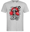 Мужская футболка Boxer art skull Серый фото