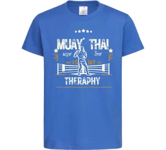 Детская футболка Muay Thai therapy Ярко-синий фото