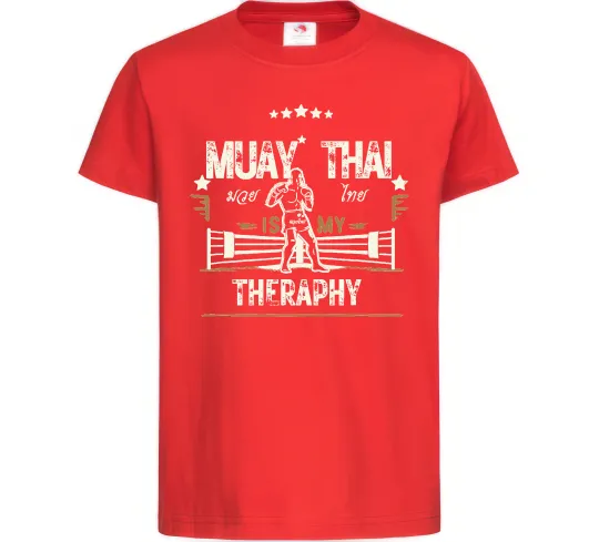 Детская футболка Muay Thai therapy Красный фото