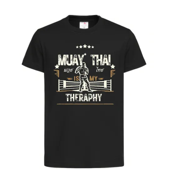 Детская футболка Muay Thai therapy Черный фото