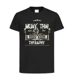 Детская футболка Muay Thai therapy Черный фото
