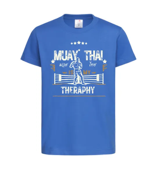 Детская футболка Muay Thai therapy Ярко-синий фото