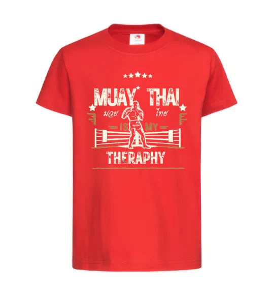 Детская футболка Muay Thai therapy Красный фото