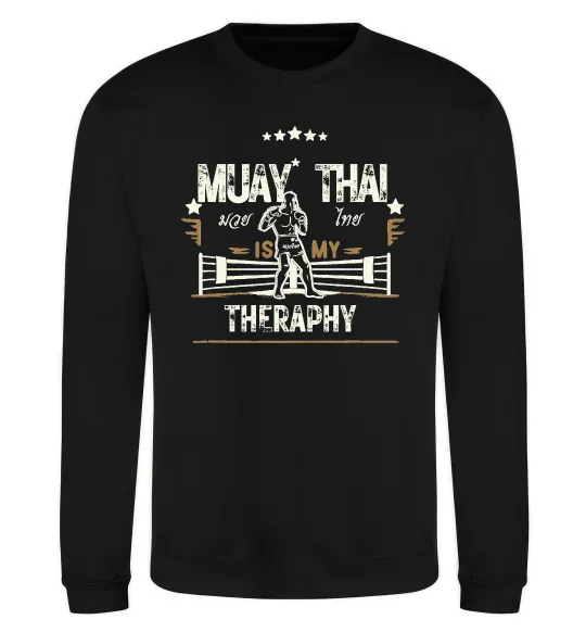 Свитшот Muay Thai therapy Черный фото