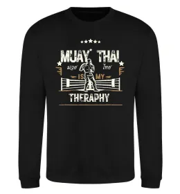 Свитшот Muay Thai therapy Черный фото