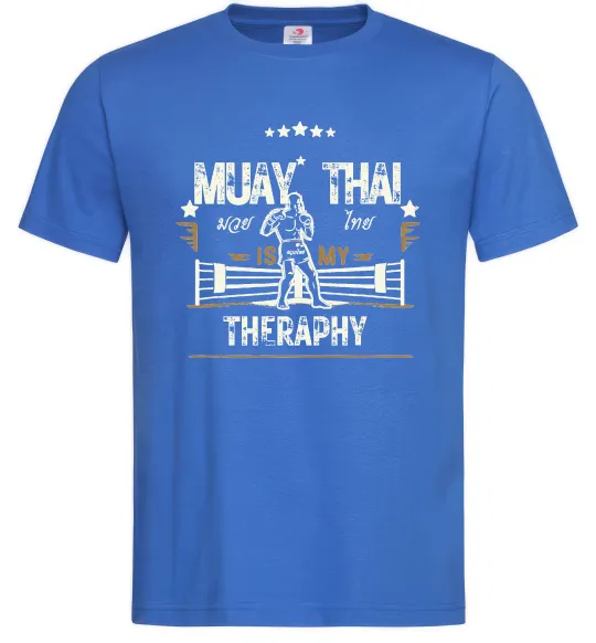 Мужская футболка Muay Thai therapy Ярко-синий фото
