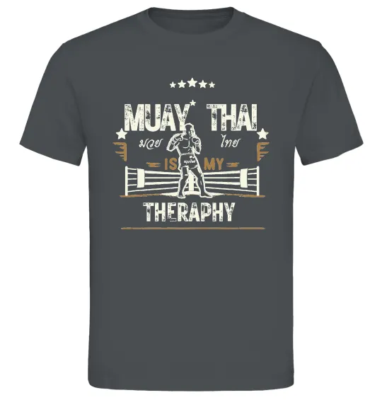 Мужская футболка Muay Thai therapy Графит фото
