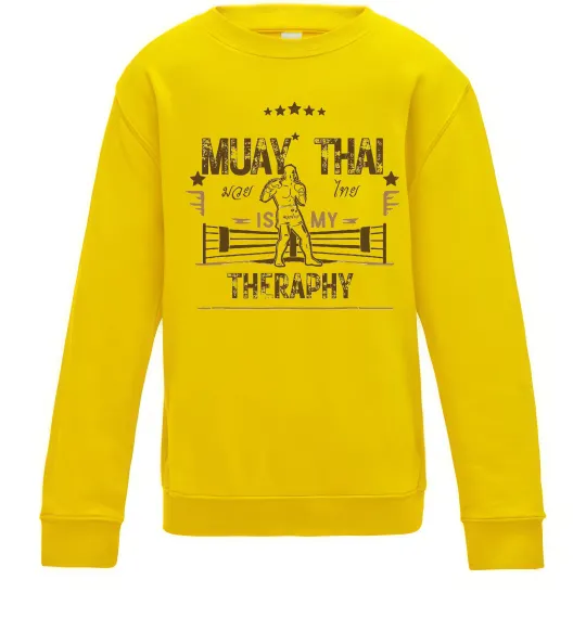Детский Свитшот Muay Thai therapy Солнечно желтый фото