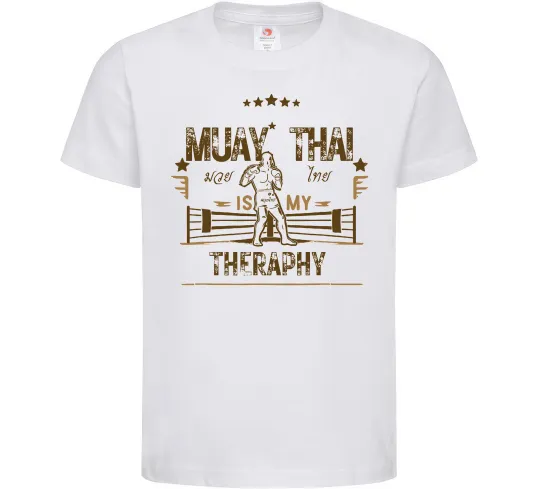 Детская футболка Muay Thai therapy Белый фото