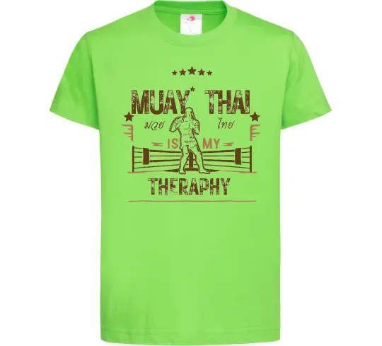 Детская футболка Muay Thai therapy Лаймовый фото