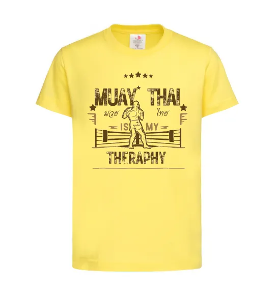 Детская футболка Muay Thai therapy Лимонный фото