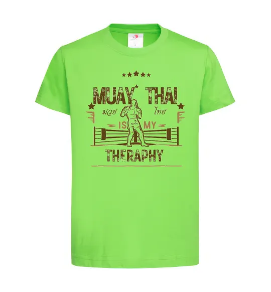 Детская футболка Muay Thai therapy Лаймовый фото