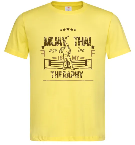 Мужская футболка Muay Thai therapy Лимонный фото