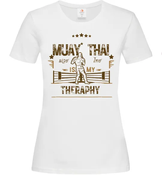 Женская футболка Muay Thai therapy Белый фото