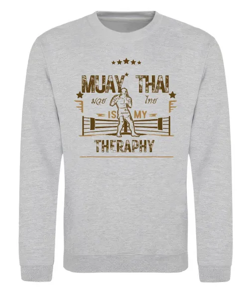 Свитшот Muay Thai therapy Серый меланж фото